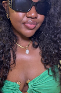 Pearl Drop Herringbone Necklace