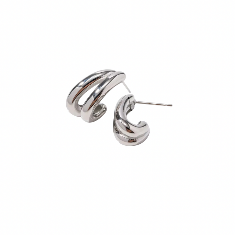 Chunky Double Hoop Earrings