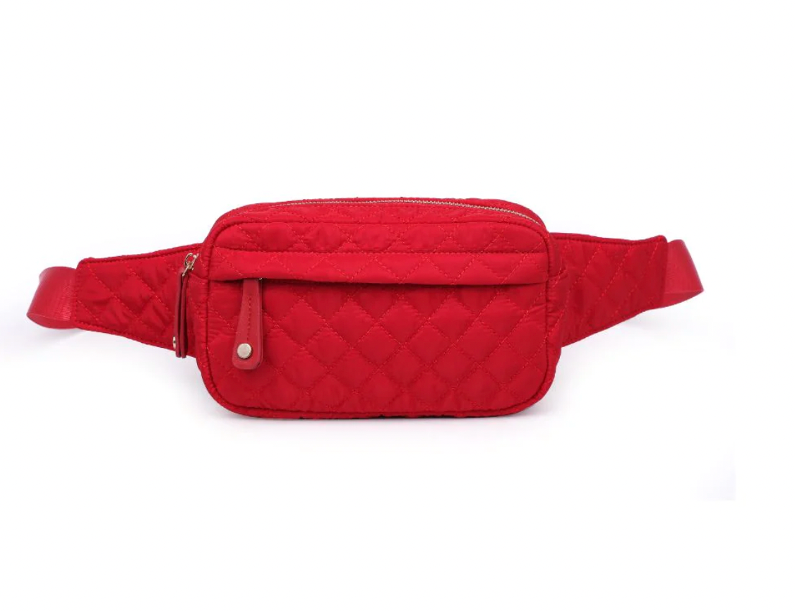 Quilted Nylon Belt Bag