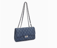 Quilted Denim Crossbody Bag