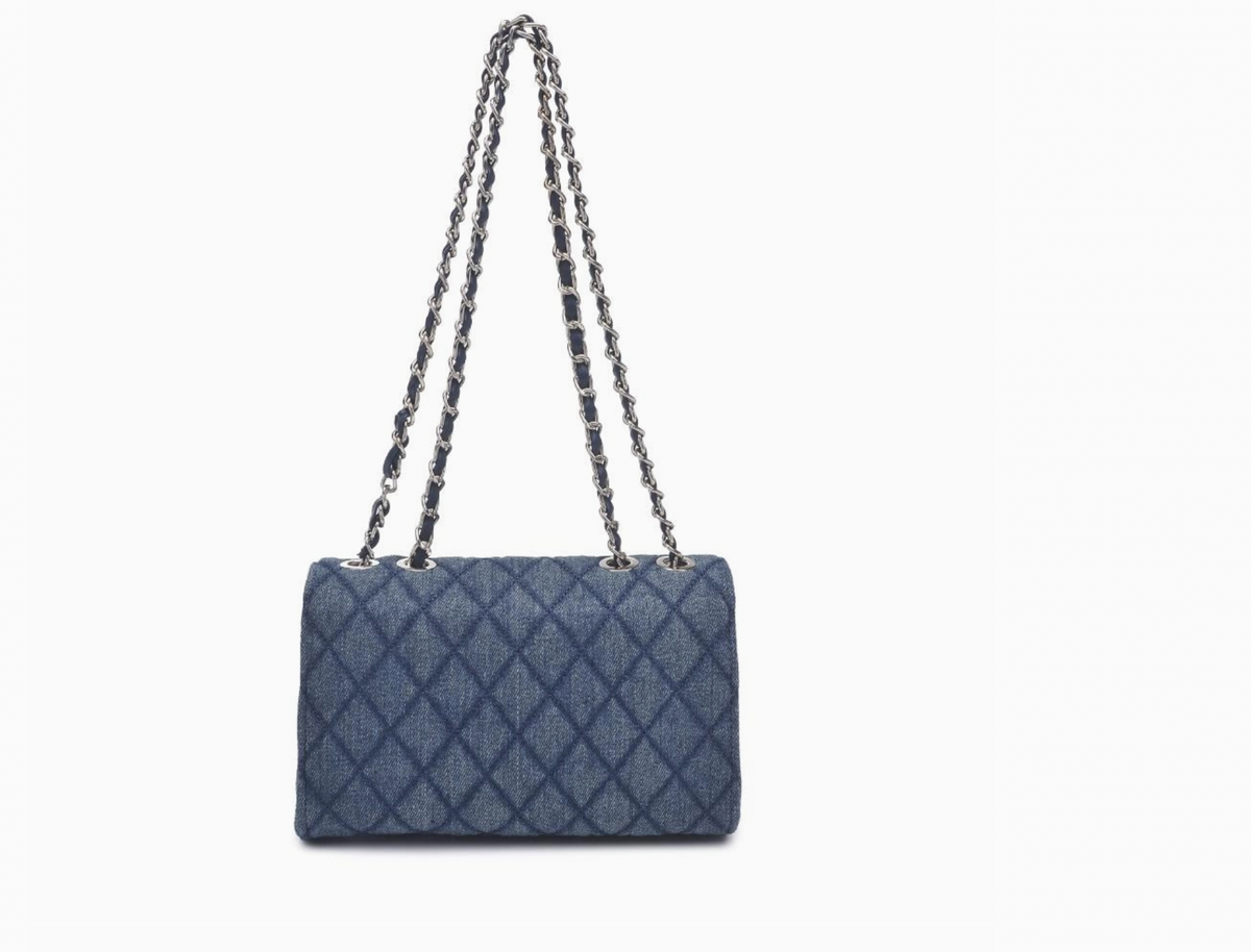 Quilted Denim Crossbody Bag