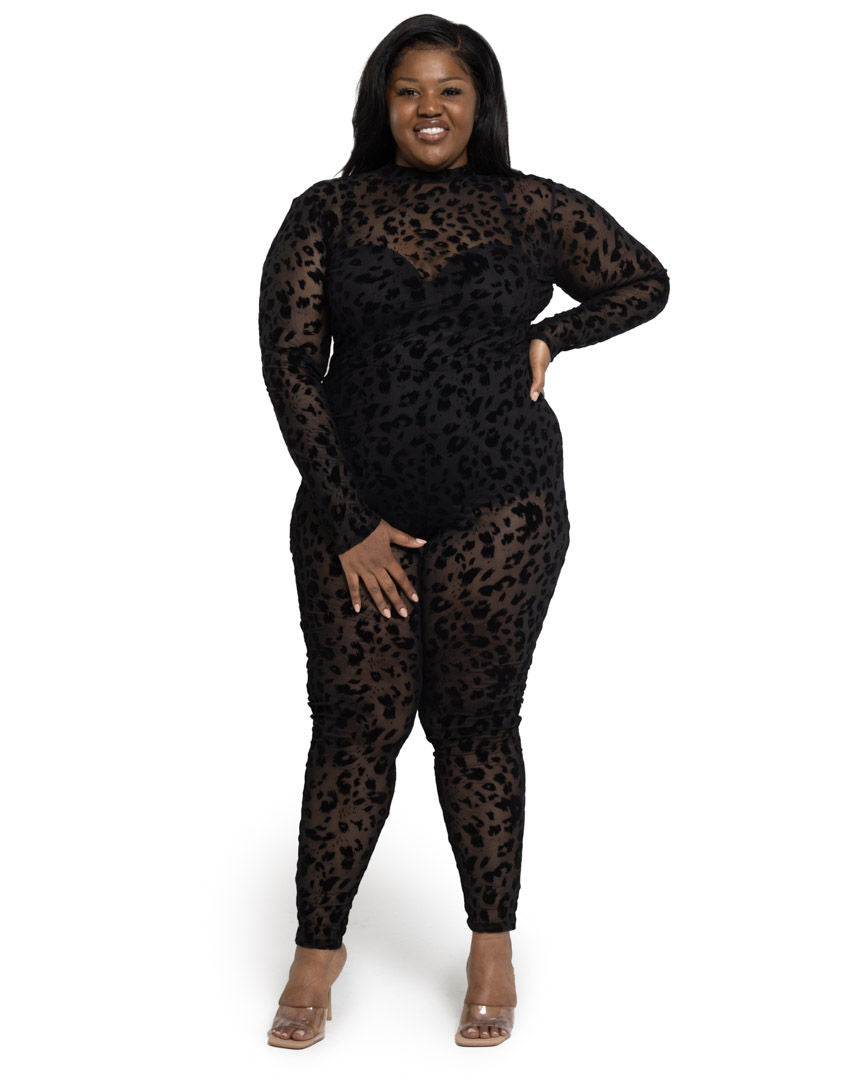 Midnight Leoporad Jumpsuit